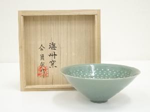 海州窯　金賢在造　高麗青磁茶碗（共箱）